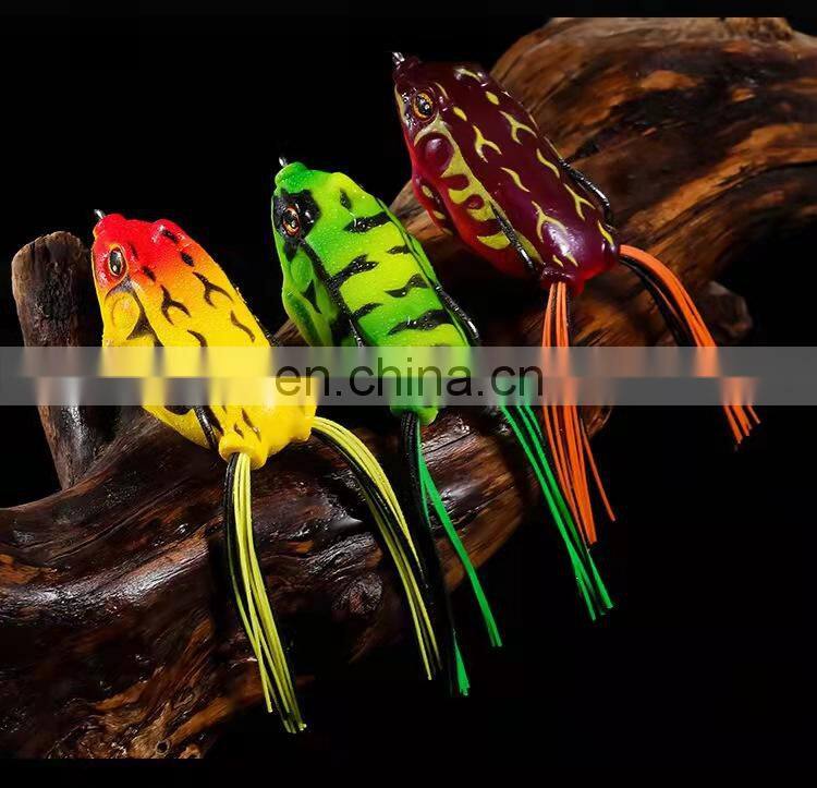 Byloo Artificial handmade frog lure weedless minnow fishing lures