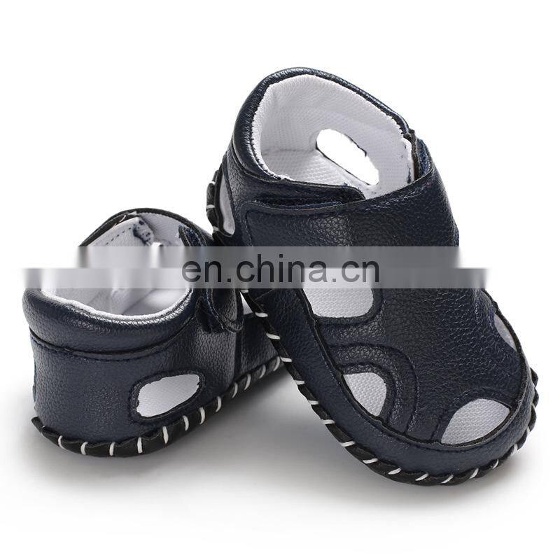 Summer Baby Boy Shoes Kids Beach Sandals for Boys Soft Leather Bottom Non-Slip Closed Toe Safty Shoes Children Shoes
