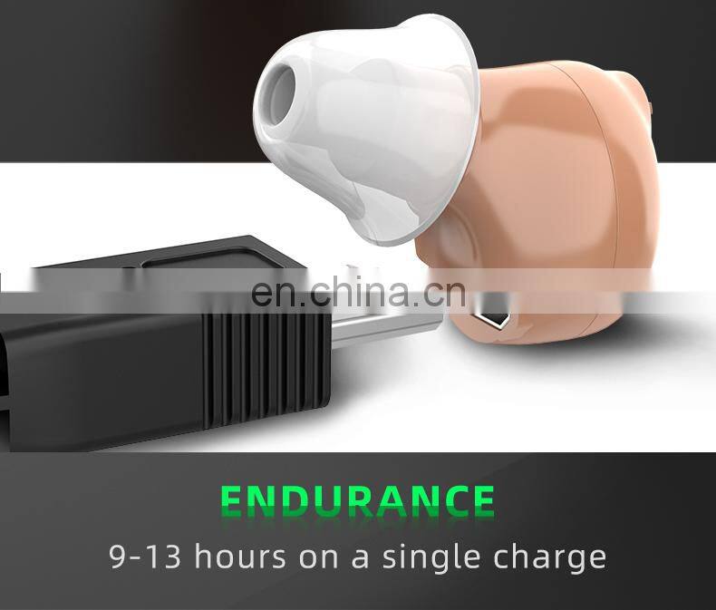 Rechargeable mini digital audio service hearing aid cic