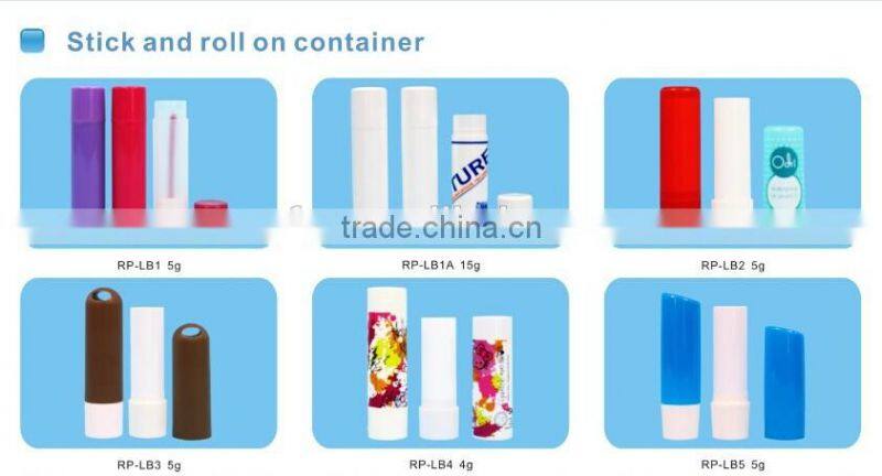 Color customerize round PP lip balm tube container,PP lipstick tube container
