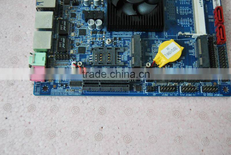 dual HD ports dual ethernet onboard 4GB ddr3 5th i5 5200U motherboard,onboard i5 low power micro itx MB for AIO POS KIOSK
