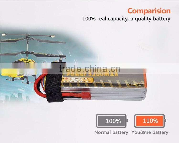RC tools polymer rechargeable lithium battery 5200mah 14.8V