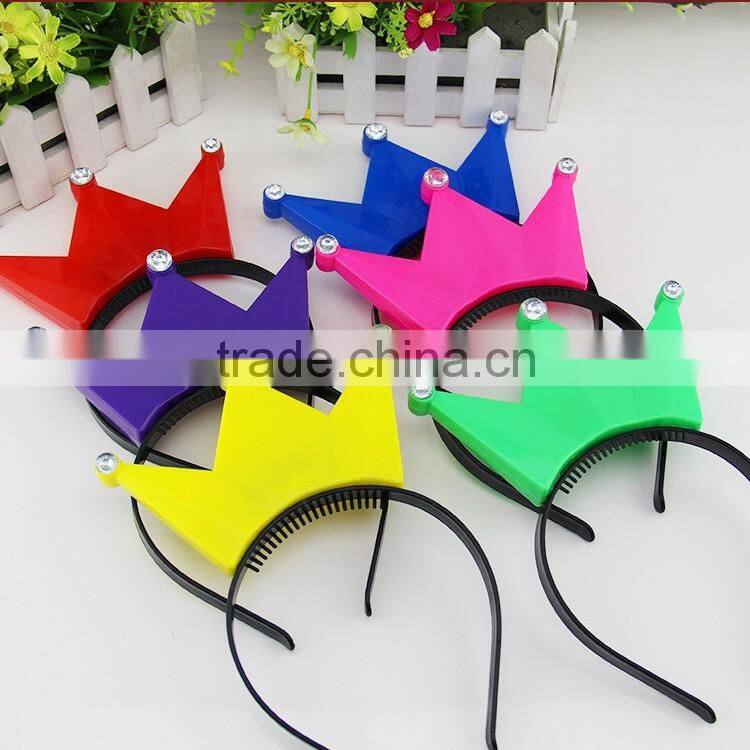 Beautiful Design Flashing Blinking LED Tiara Light-Up Crown Headband Polka Dot Blinking For Birthday Party Christmas