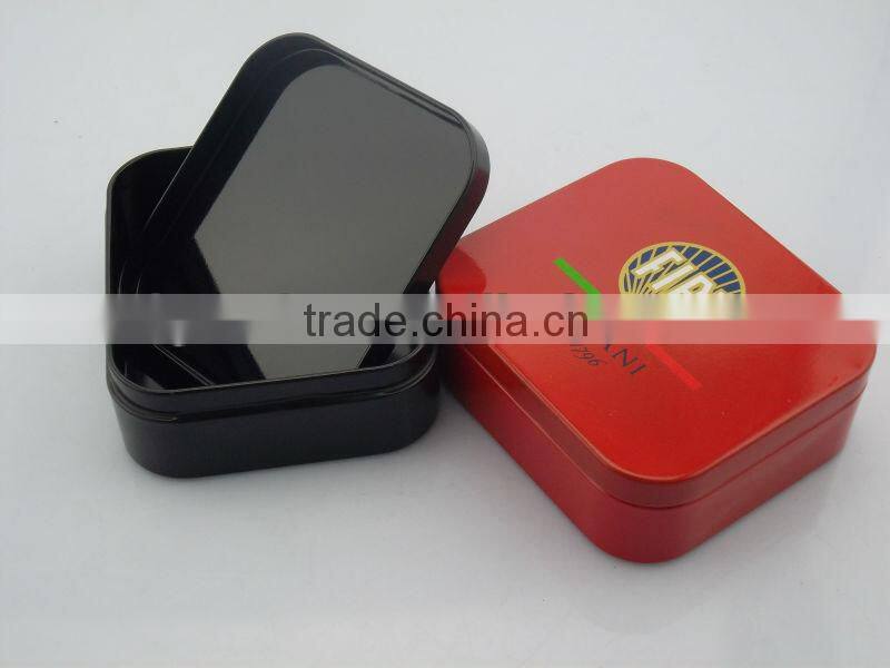 rectangle cell phone battery tin box with window