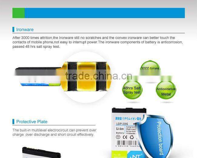 Bestseller! Battery of Mobile phone for LG 330G.1000mAh,China factory