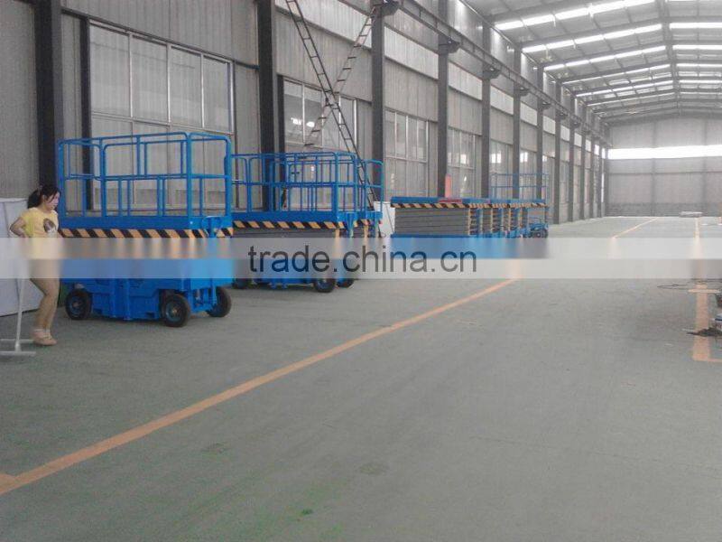 mobile electric scissor lift/hydraulic goods lift china/material lift elevators