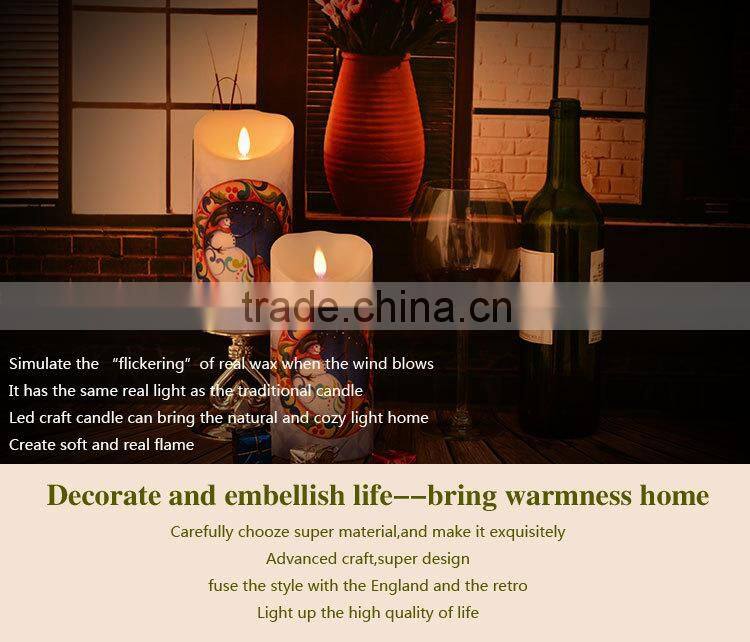 Christmas gift home decor wax battery operated candle led light
