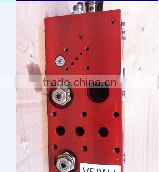 Red anodized Al material Hydraulic manifold-block