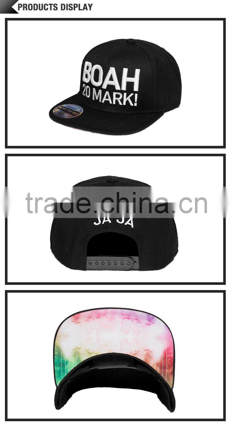 2015 china best selling and cheap hip hop custom embroidered snapback cap
