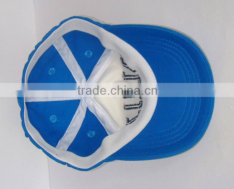 flat short brim 5 panel cap with printing logo