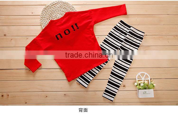 2015 Wholesale clothing 2pcs sets clothing for children christmas tight leggings with t-shirt sets autumn girls clothing sets
