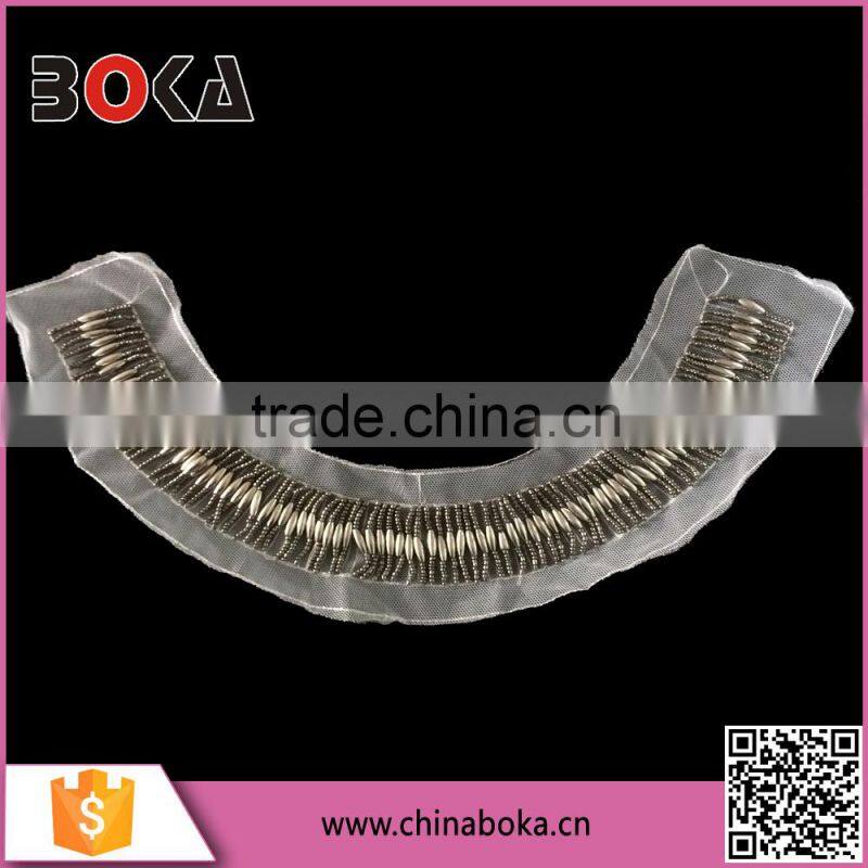 BOKA Fashion detachable beads neckline,embroidery collar with mesh applique