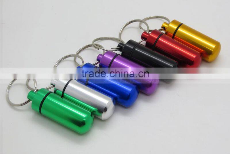 7 Color in Stock 48mm Long Metal Pill Storage Case Box Mini Bottle Cartridge