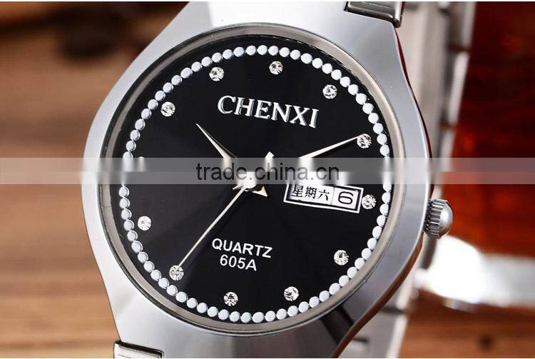 Best Friend Birthday Gift CE RoHS Day/Date Couple Lover Wrist Watch Water Resistant Couple Lover Wrist Watch Women