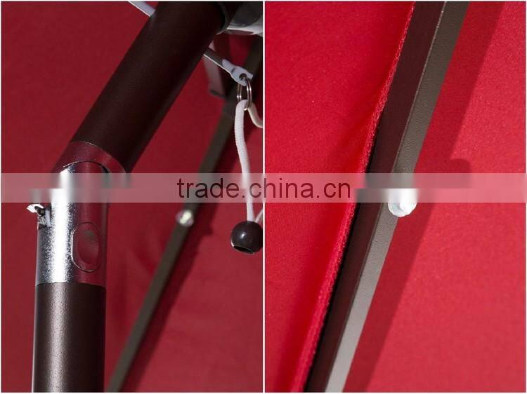 Multifunction Patio 9 ft Round Aluminum Solar Powered 24 Garden Outdoor Light Led Umbrella