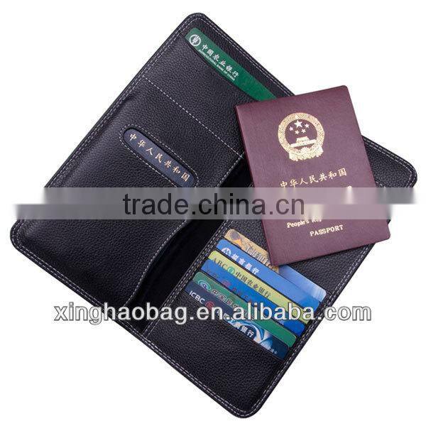 100% genuine leather travel document wallet