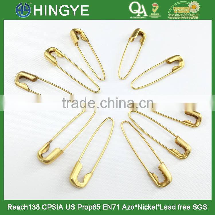 Hot selling 32mm metal gold pin for sweater CSJ-001
