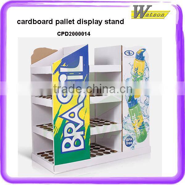 club stores large retail customized corrugated cardboard pallet display