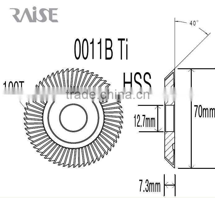 0011B-Ti side milling cutter_ key cutting milling cutter for wenxing 201-C key cutter machine