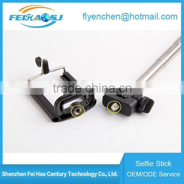 Bluetooth wireless mobile phone selfie stick monopod with retail packaging for iphone, for samsung