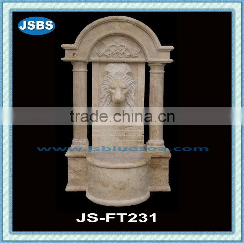 cheap antique stone lion head wall fountain