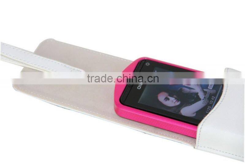 New Factory Custom Vertical Protective White Synthetic Leather Camera Case