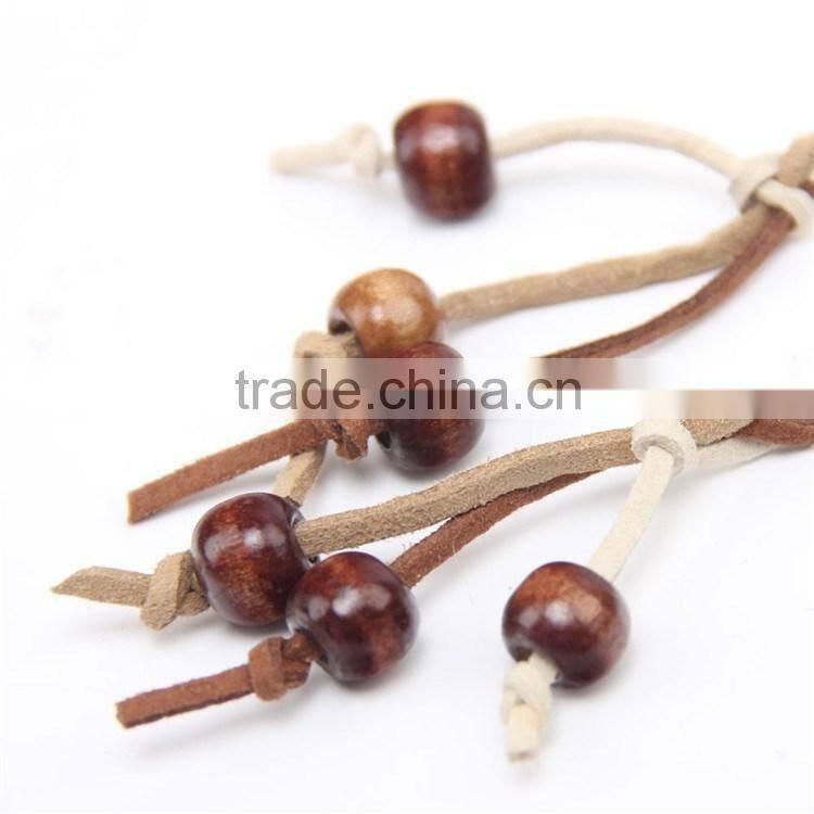 DSHB01 Tribal hair band indian peacock feather pendant headband golden leaves rope knitted belt elastic hairband