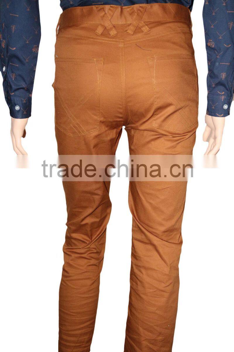 Cotton twill mens casual pants