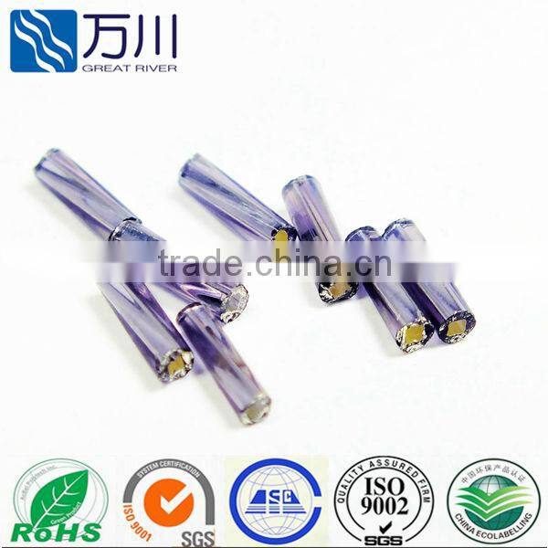 Different colour glass twist bugles & glass bead bugle