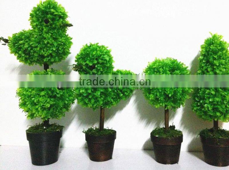High emultion green decorative artificial star shaped potted bosai