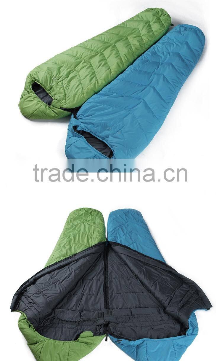 Outdoor super light camping mummy organic cotton sleeping bag