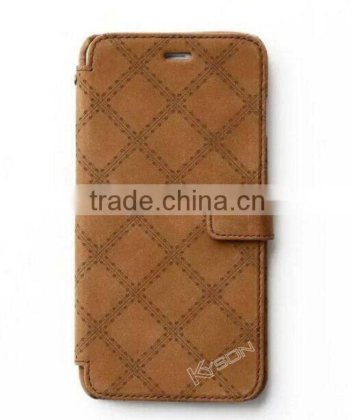 Handmade genuine real leather man business case for iphone 6 plus