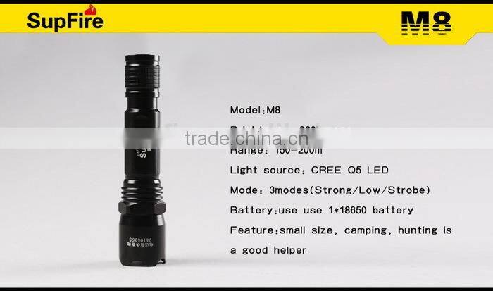 USA imported CREE Q5 LED portable convenient rechargeable emergency flashlight