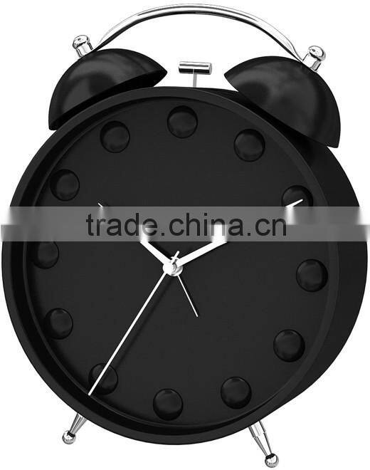 3D dial scale 8.5" metal twin bell alarm clock