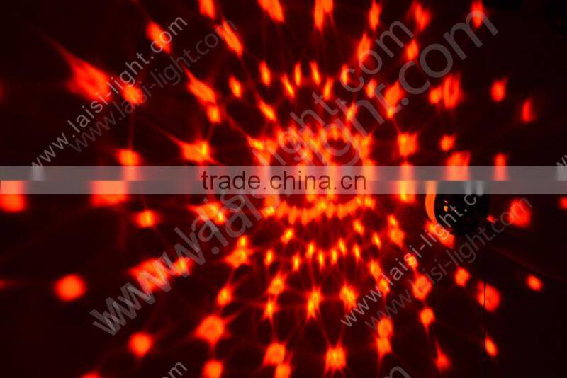 DJ disco light Mirror 6pcs*3W LED Crystal Ball, mini LED Crystal Ball for Christmas Decoration