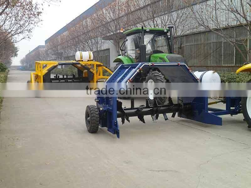 compost turner machine powered by farm tractor
