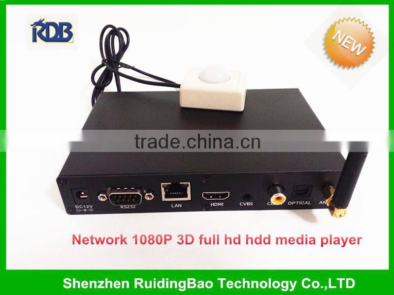 RDB Custom design Network 1080P 3D full hd hdd media player with OTG and internal storage DS009-46
