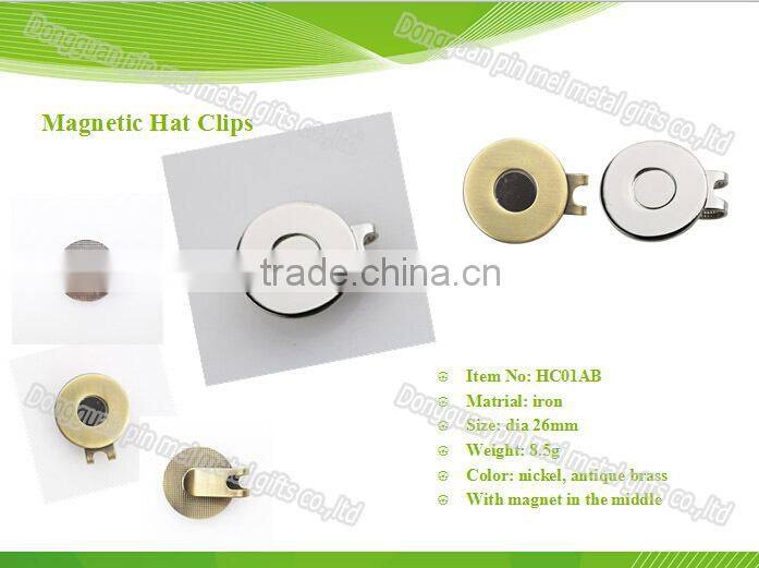 Hot sale magnetic hat clip . cap clip with custom made design