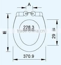 Toilet seat cover with soft close and quick release function for bathroom