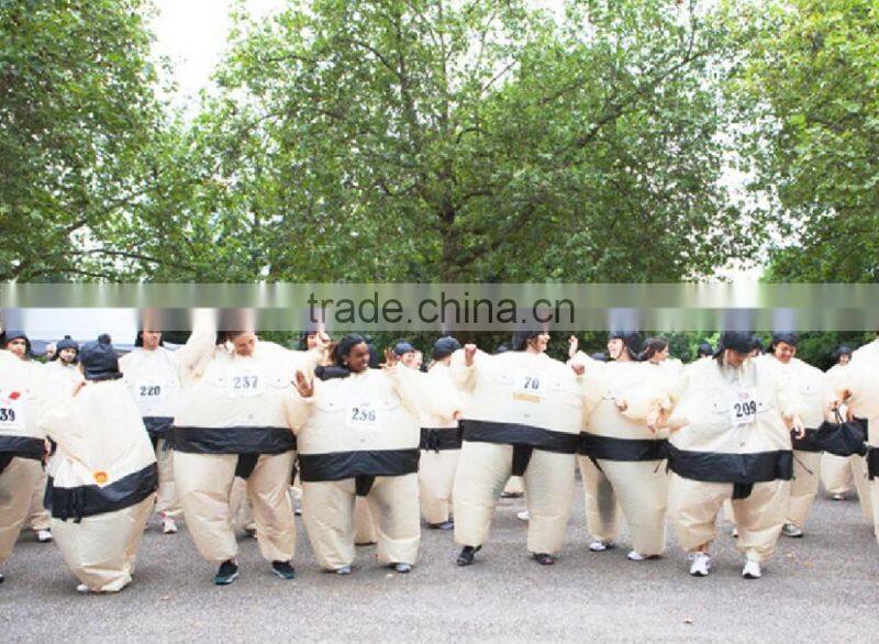 Inflatable sumo wrestling suit