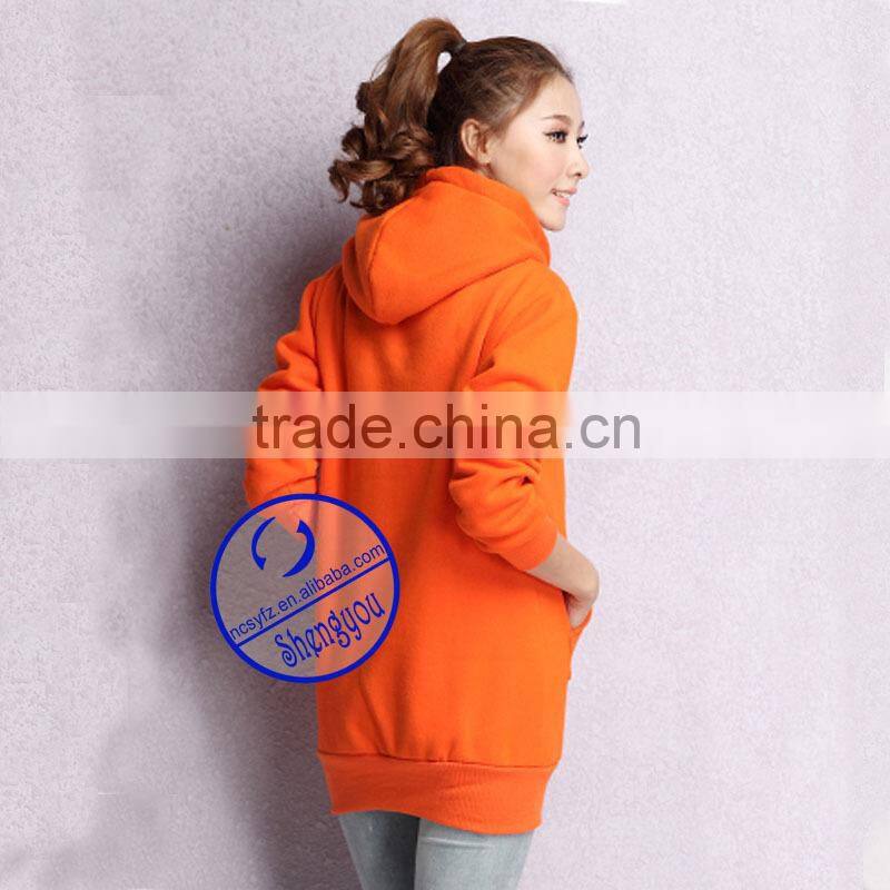 Custom cheap fleece plain fancy hoodies for women