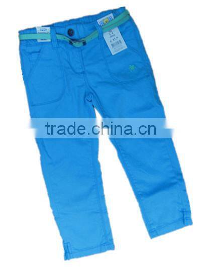 aqua kids pants childrens denim pants baby belted trousers twill trousers woven pants