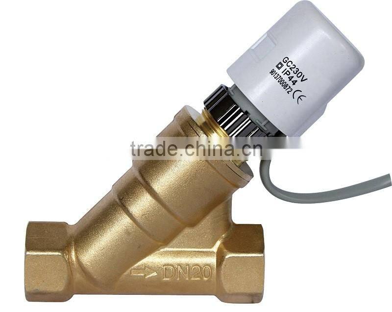 2016 made in China hot sale 2 way dynamic balancing brass valve SR204 AC24V 110V 220V