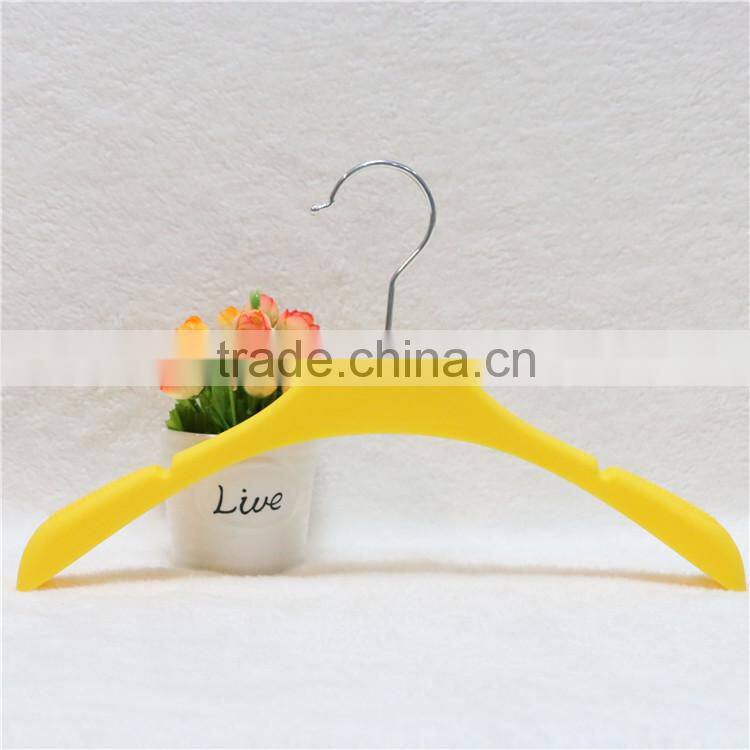 Colorful plastic baby clothes hanger for kids clothes
