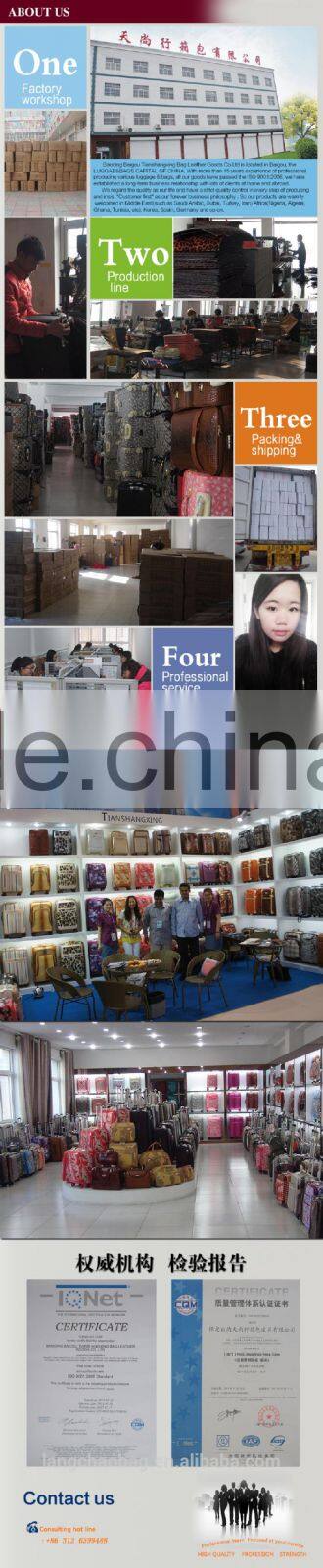 Popular Design Hot Sale Durable PU Material Real Push Trolley High Quality Wheel Trolley Duffle Bag