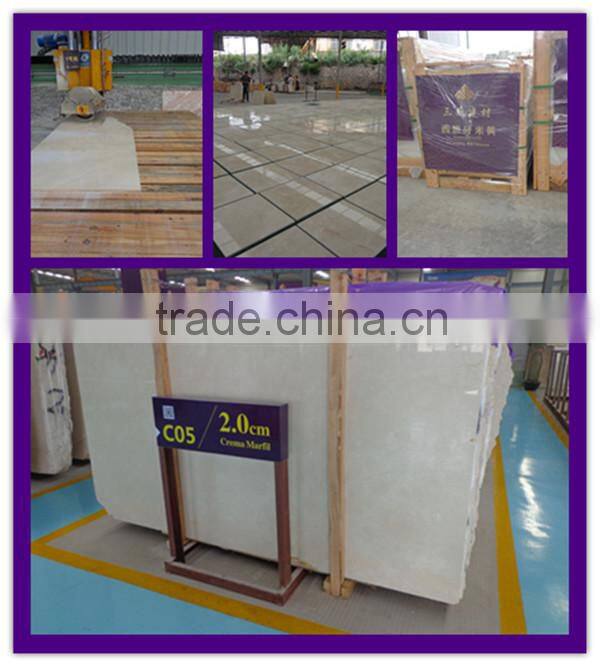China Market Natural Beige Color Marble Crema Marfil Marble