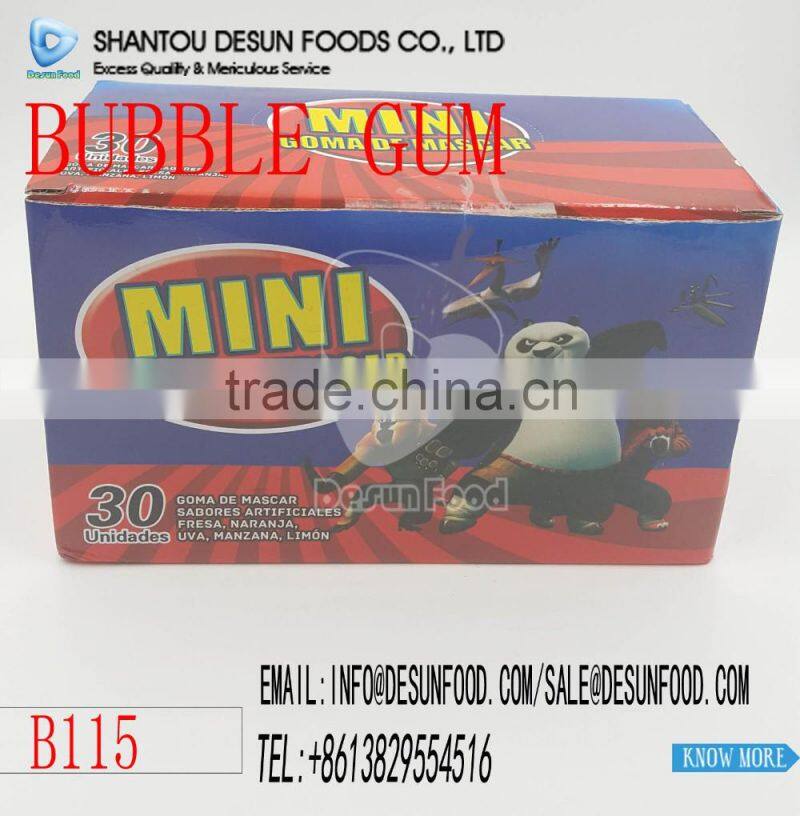 mini bubble gum with tatoo sticker mini goma de mascar