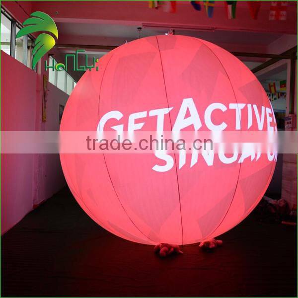 Beautiful Red Pretty Priting Event Decoration Wholesale PVC Inflatable LED Balloon