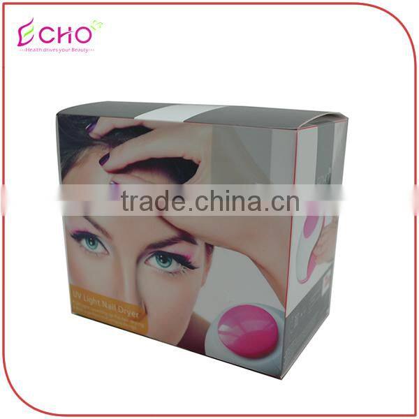 New Battery-operated White&Pink Portable Finger Toe Air Nail Dryer Fan