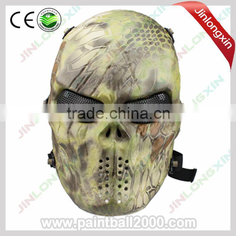 Hot Metal Mesh Skull Skeleton Full Face Protection Airsoft Mask